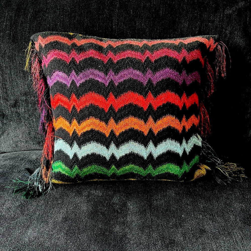 Missoni Home Rainbow Fringe Pillow